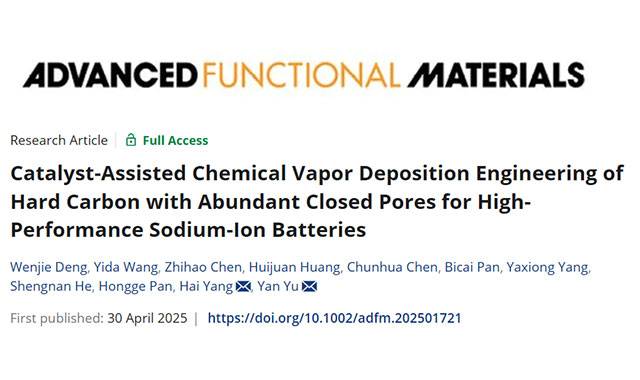 AFM Publication: CIQTEK SEM Aids in Hard Carbon Morphology Study